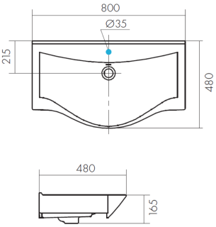 Мебельная раковина Santek Беверли 1WH302422 80см белый
